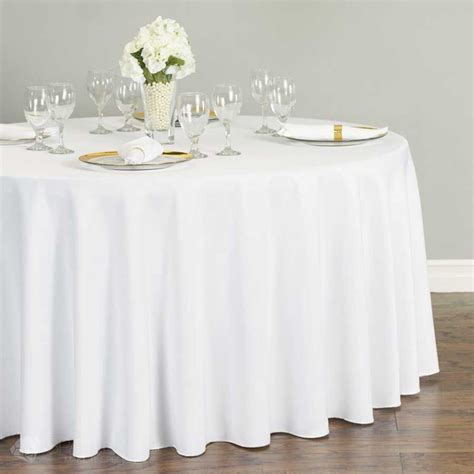 120-inch Round Polyester Tablecloth for 60-inch Round Tables - Wedding ...