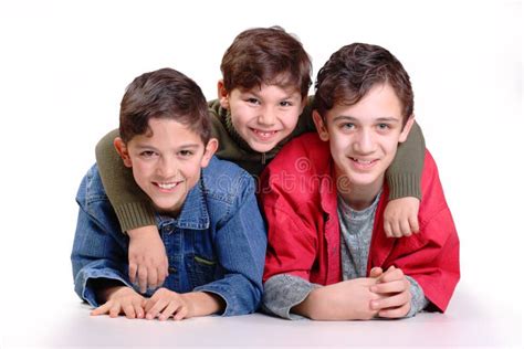 Three brothers stock photo. Image of young, people, jeans - 8206072