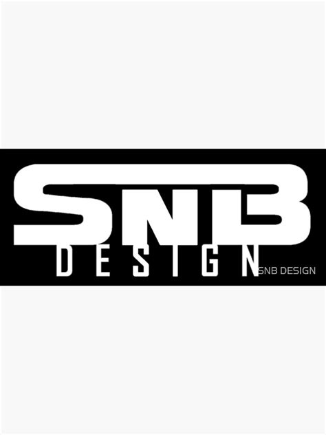 "SNB DESIGN White Logo" Poster by narkour | Redbubble