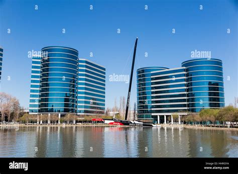 Oracle Corporation headquarters / buildings with a Oracle Team USA ...