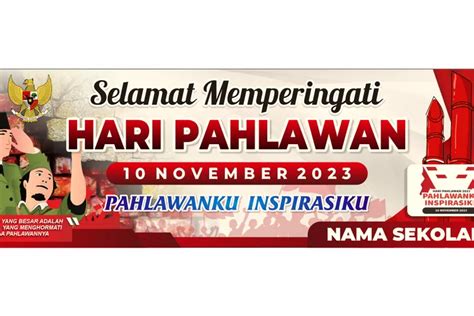 Free Download CDR Desain Spanduk MMT Banner Hari Pahlawan Nasional 2023 ...