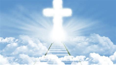 Download Funeral Clouds With Stairs And Cross Wallpaper | Wallpapers.com