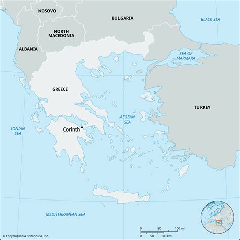 Corinth Ancient Greece Map - Almeda Malissia