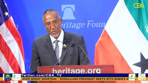 The Full speech of Somaliland President Muse Bihi at Heritage ...