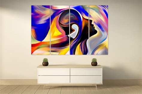 Abstract Wall Art Paintings on Canvas, Abstract Art Print, Multi Panel ...