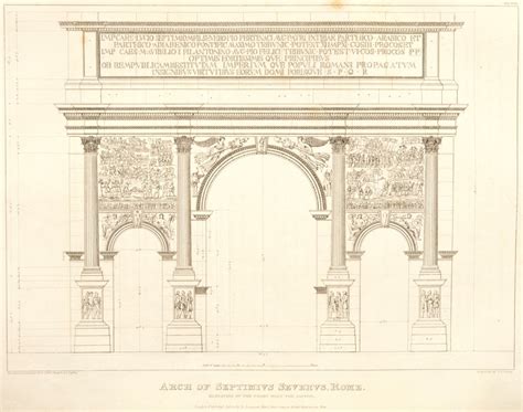 Arch of Septimius at Rome Authentic 1795 British Architectural Print ...