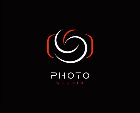 Camera Abstract vector logo template, minimal design logotype concept ...