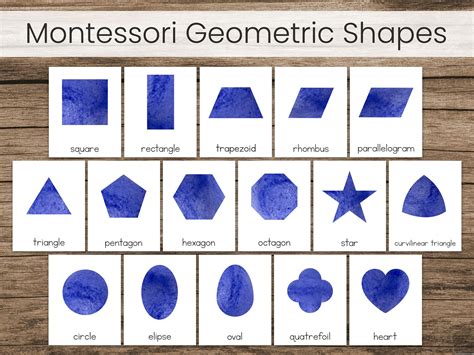 Montessori Geometric Shapes 3-part Cards and Control Chart: - Etsy