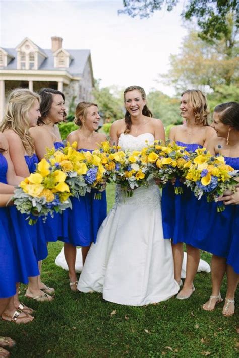 Royal Blue and Yellow Wedding Colors for 2024, Royal Blue Bridesmaid ...