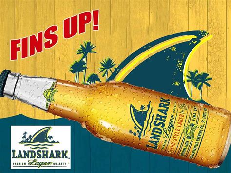 LandShark Beer Bottles Alcohol Logo Fins Up Lager Bar | Etsy