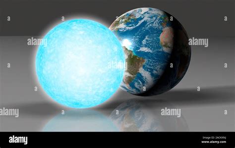 Image comparing the size of Earth (right) with a typical white dwarf ...