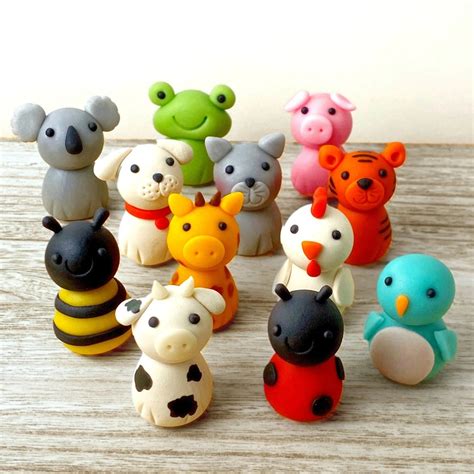 cutie animals | Kids clay, Clay crafts air dry, Clay crafts for kids