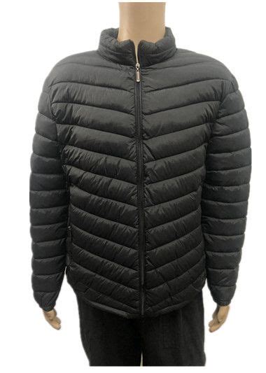 24 Bulk Men's Winter Black Bubble Jacket - at - bluestarempire.com