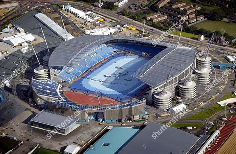 Aerial View City Manchester Stadium Where: foto stock editoriale ...