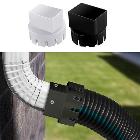 Rain Gutter Downspout Adapter Round To Square Gutter Drain Adapter For ...