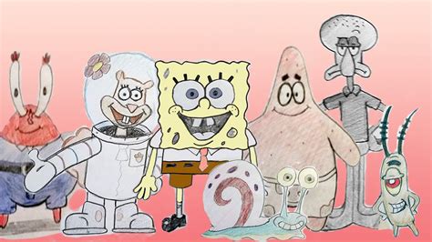 Spongebob Characters Drawing