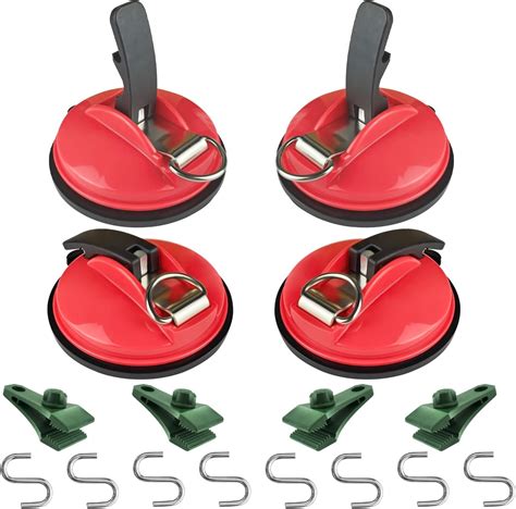 Vashly Heavy Duty Suction Cup Anchor 4pcs Strong Suction Cups with ...