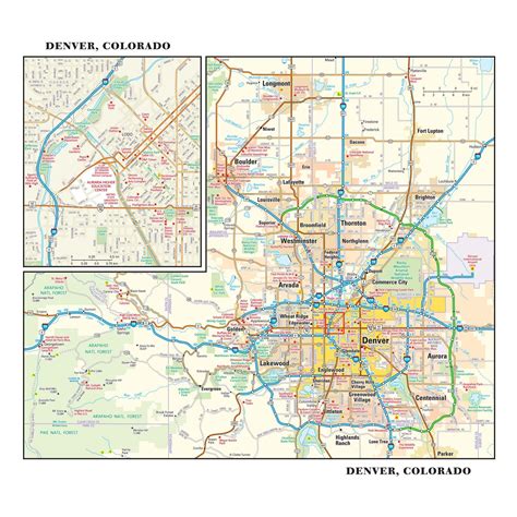 Denver, Colorado Wall Map by Globe Turner - The Map Shop