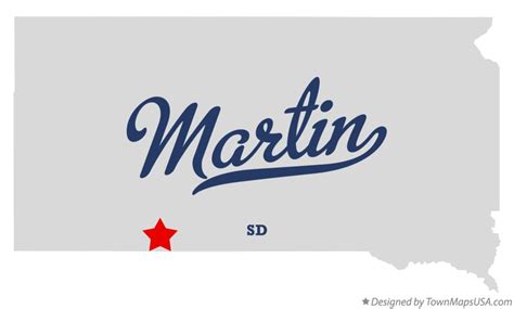 Map of Martin, SD, South Dakota