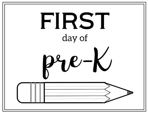 Free Printable First Day of School Sign {Pencil} - Paper Trail Design