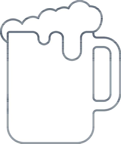 Beer Mug Icon In Gray Outline. 24466704 Vector Art at Vecteezy