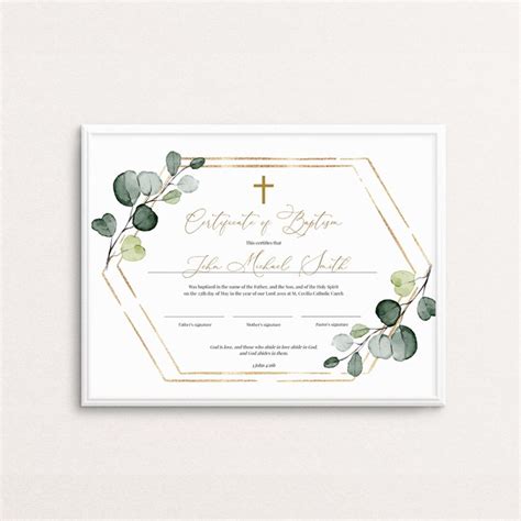 Certificate of Baptism Template, Baby Dedication Certificate, Boy ...