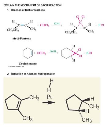 Answered: EXPLAIN THE MECHANISM OF EACH REACTION… | bartleby