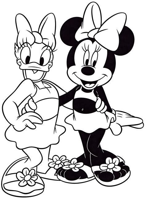 ️Minnie Mouse And Daisy Duck Coloring Pages Free Download| Gambr.co