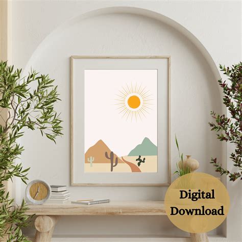 Desert Sun. Uplifting, Inspiring Digital Art. - Etsy