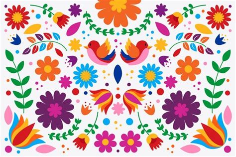 Diseño plano colorido fondo mexicano vec... | Free Vector #Freepik # ...