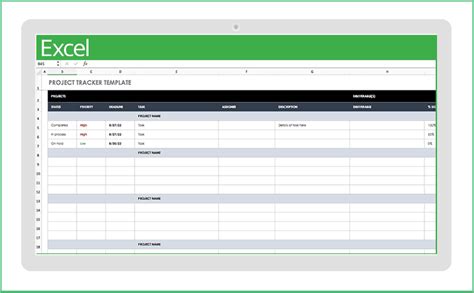 Project Tracker Excel Template