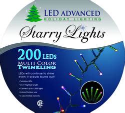 LED Advanced 200-Light Twinkling Multicolor Christmas String Light Set ...