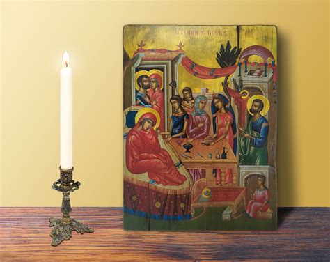 Nativity of the Blessed Virgin Mary Icon LARGE - Etsy