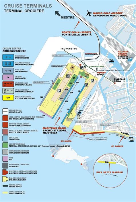 Venice cruise port map - Map of Venice italy cruise port (Italy)