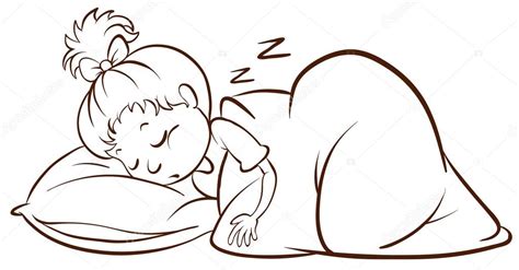 Un simple boceto de una chica durmiendo Stock Vector by ©blueringmedia ...