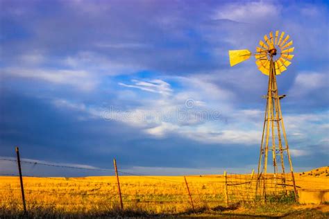 Saline County, KS USA - Aeromotor Windmill Amidst Kansas Prairie at ...