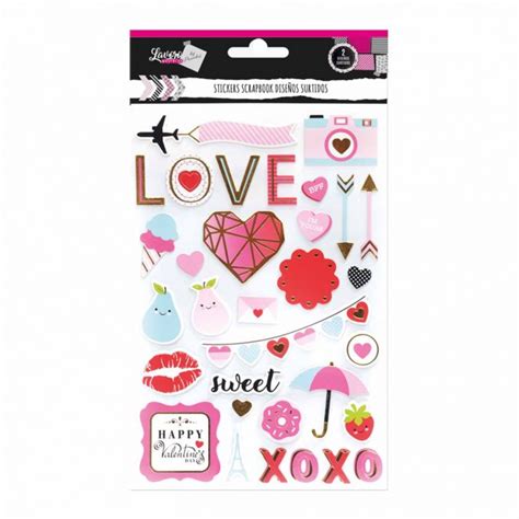 Sticker Scrapbook Placas Y Corazones 20 Piezas Aprox | EntreKids