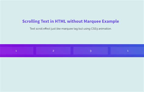 Scrolling Text in HTML without Marquee Tag | Codeconvey