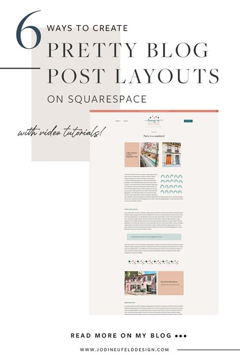 6 ways to create pretty blog post layouts on Squarespace — Jodi Neufeld ...