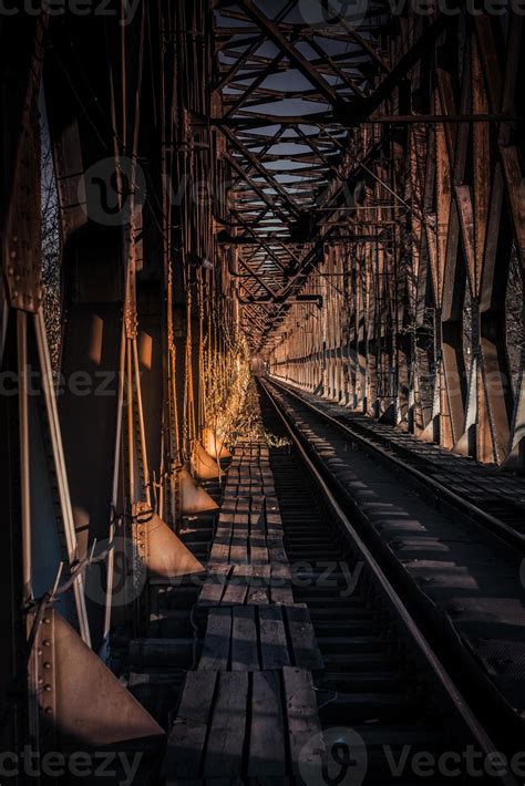 Old train bridge 23095978 Stock Photo at Vecteezy