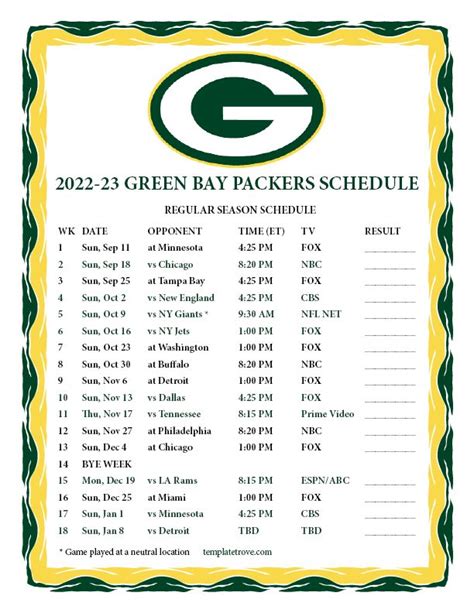 Kerry Klein Headline: Packers Football Schedule 2023