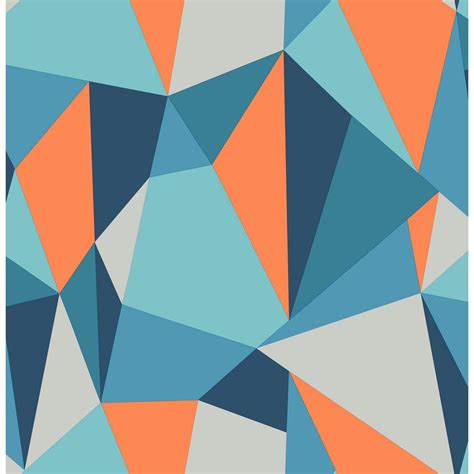 Orange And Blue Geometric Wallpapers - Wallpaper Cave