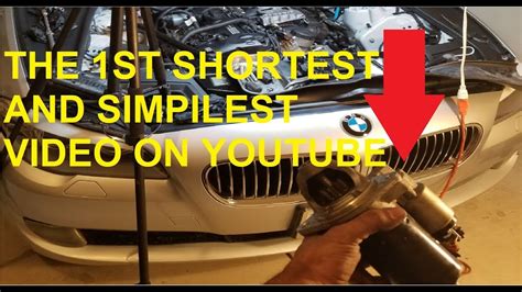 2012 BMW 528i F10 EASIEST STARTER REPLACEMENT DIY - YouTube