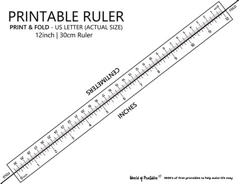 Printable Ruler - Free Accurate Ruler Inches, CM, MM - World of Printables