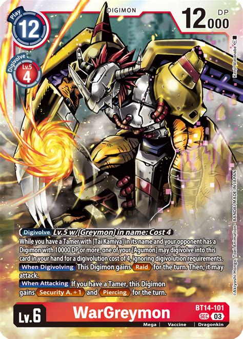 WarGreymon - Blast Ace - Digimon Card Game