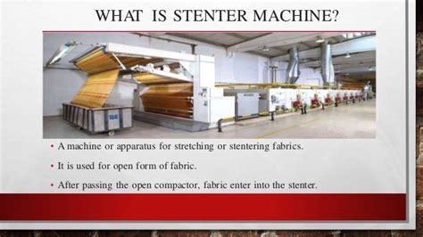 Stenter machine process