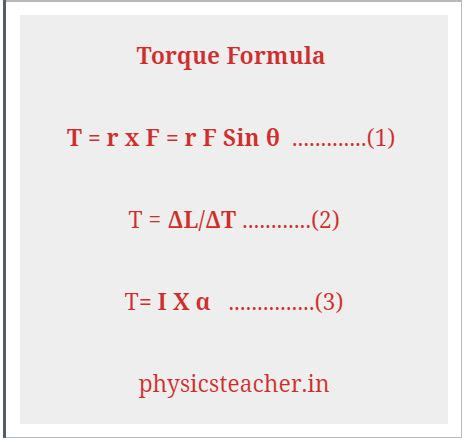 Torque Formula - What is Torque, Calculation, Derivation