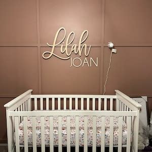 Nursery Name Sign Wooden Baby Name Sign for Nursery Wooden Name Cutout ...