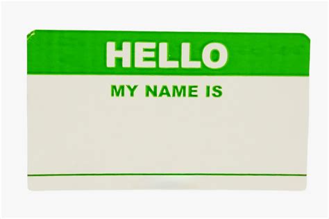 Hello My Name Is