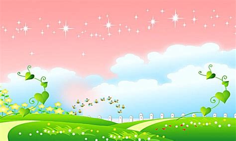 Free Wallpaper, Green, Meadow Background Images, Cartoon Background ...